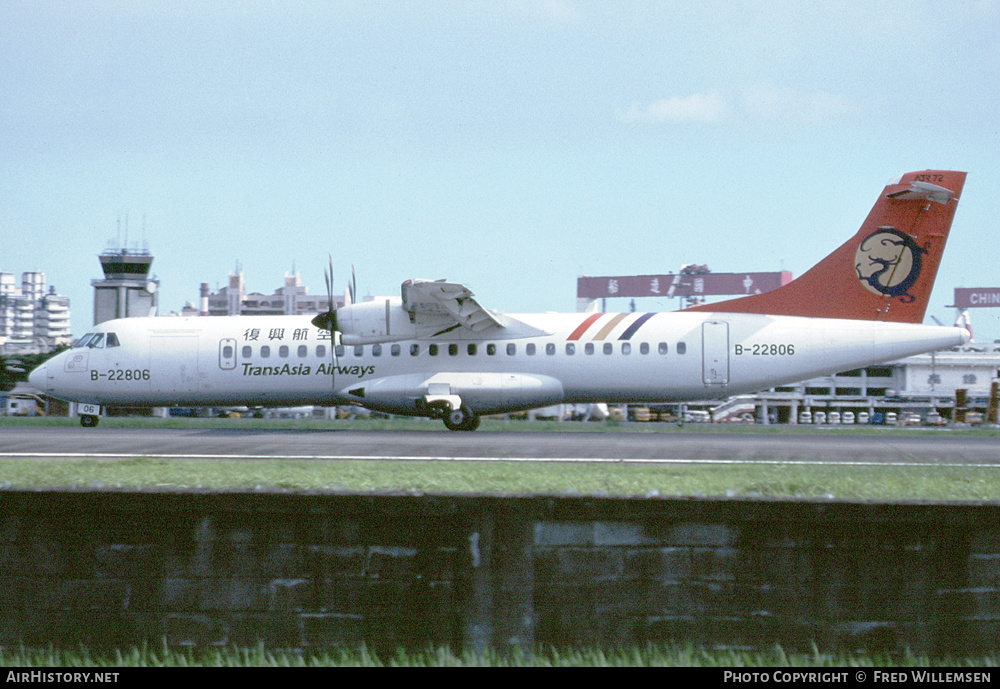 Aircraft Photo of B-22806 | ATR ATR-72-500 (ATR-72-212A) | TransAsia Airways | AirHistory.net #520020