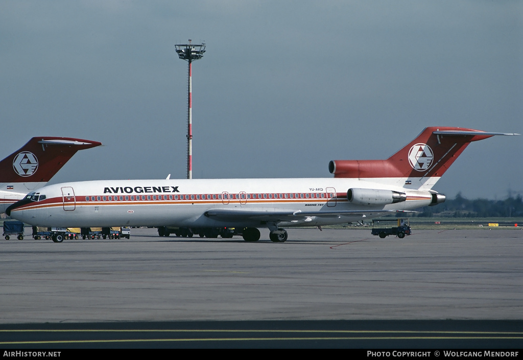 Aircraft Photo of YU-AKD | Boeing 727-2L8/Adv | Aviogenex | AirHistory.net #520108