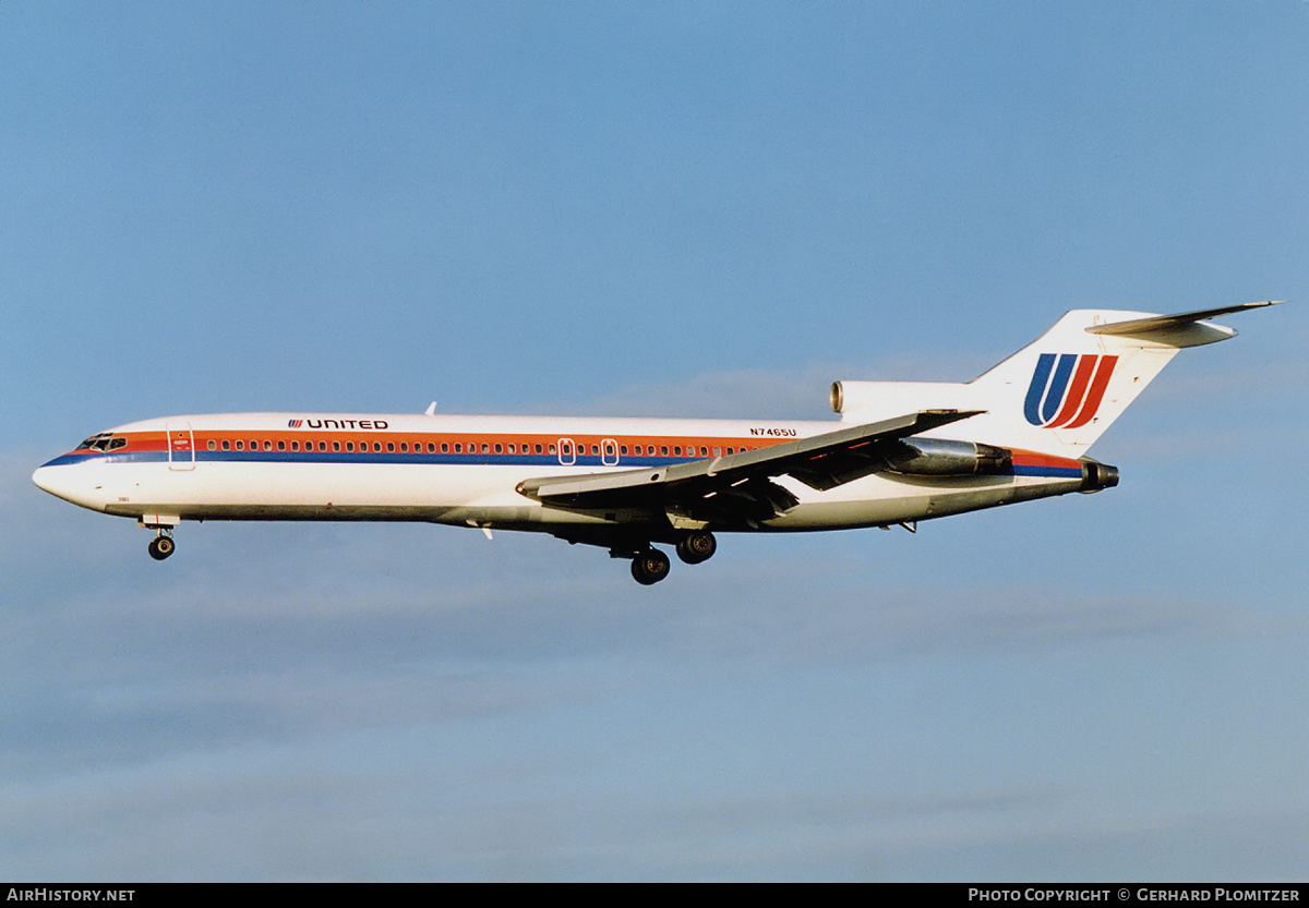 Aircraft Photo of N7465U | Boeing 727-222/Adv | United Airlines | AirHistory.net #520177