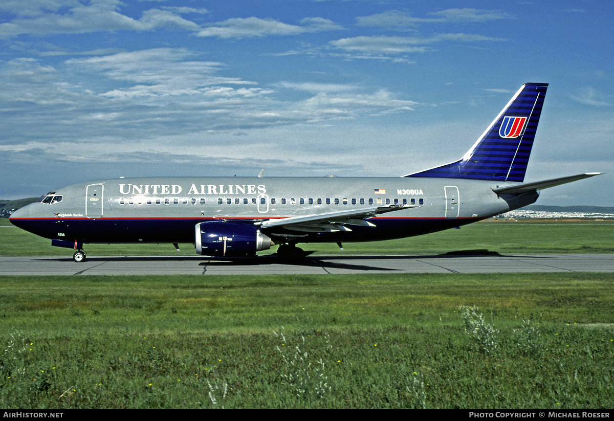 Aircraft Photo of N308UA | Boeing 737-322 | United Airlines | AirHistory.net #520253