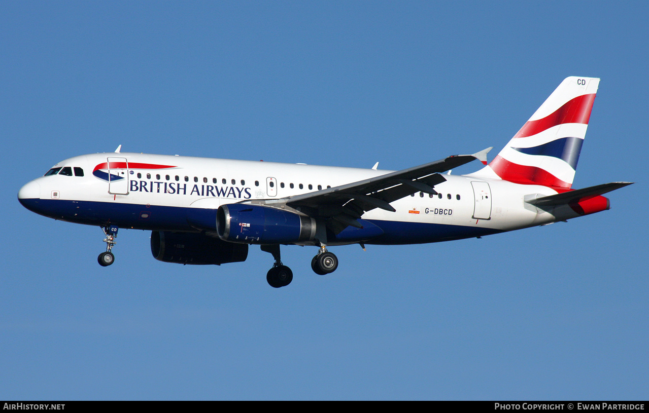 Aircraft Photo of G-DBCD | Airbus A319-131 | British Airways | AirHistory.net #520508