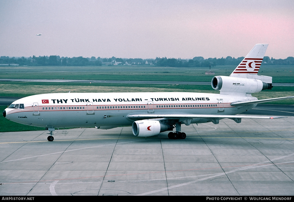 Aircraft Photo of TC-JAU | McDonnell Douglas DC-10-10 | THY Türk Hava Yolları - Turkish Airlines | AirHistory.net #520513