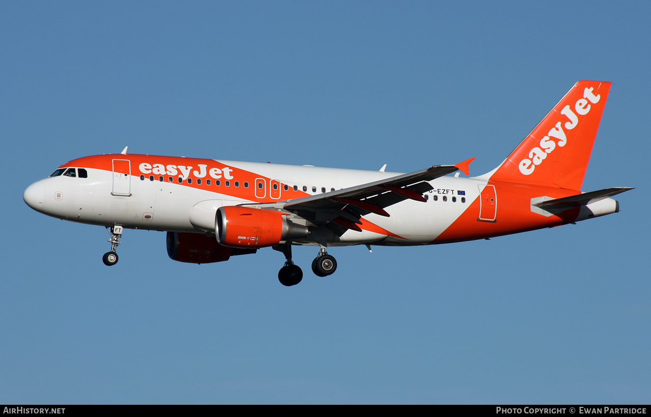 Aircraft Photo of G-EZFT | Airbus A319-111 | EasyJet | AirHistory.net #520534