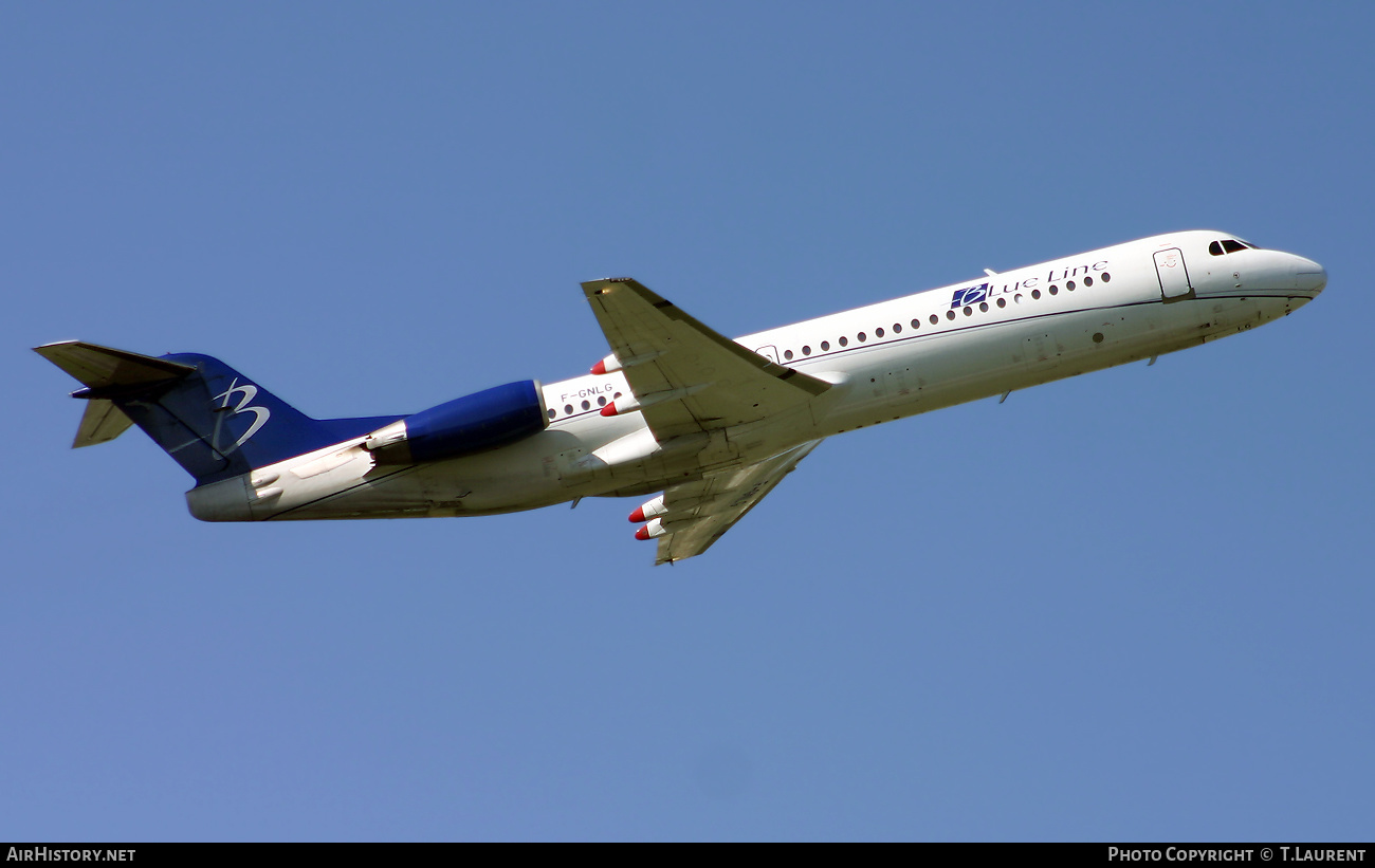 Aircraft Photo of F-GNLG | Fokker 100 (F28-0100) | Blue Line | AirHistory.net #520542