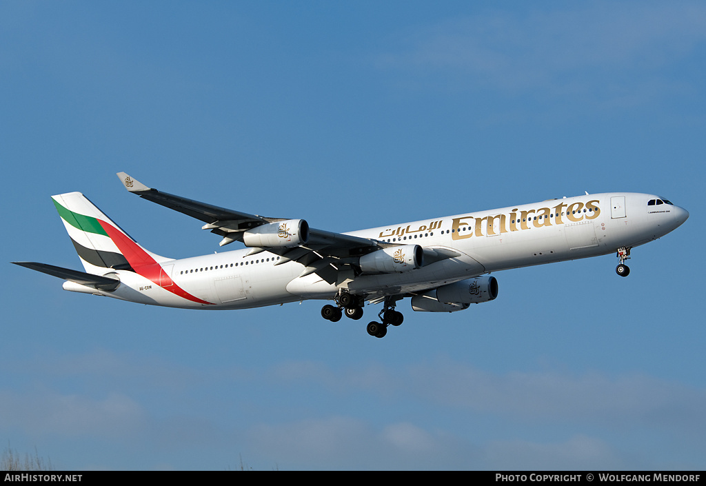 Aircraft Photo of A6-ERM | Airbus A340-313X | Emirates | AirHistory.net #520572