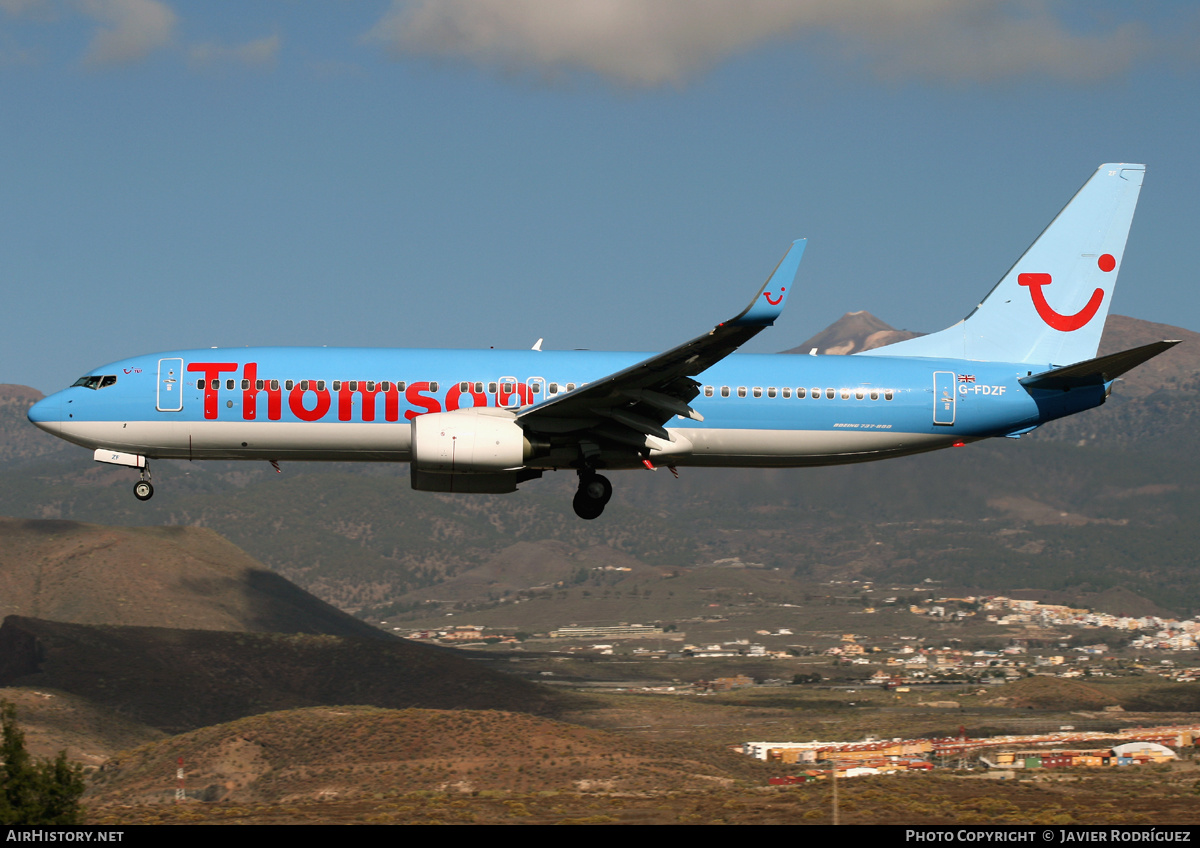 Aircraft Photo of G-FDZF | Boeing 737-8K5 | Thomsonfly | AirHistory.net #520653