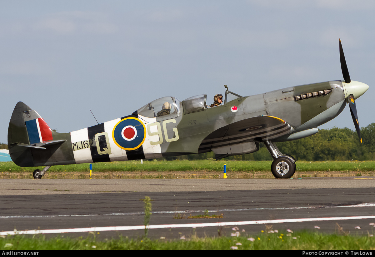Aircraft Photo of G-BMSB / MJ627 | Supermarine 509 Spitfire T9 | UK - Air Force | AirHistory.net #520842