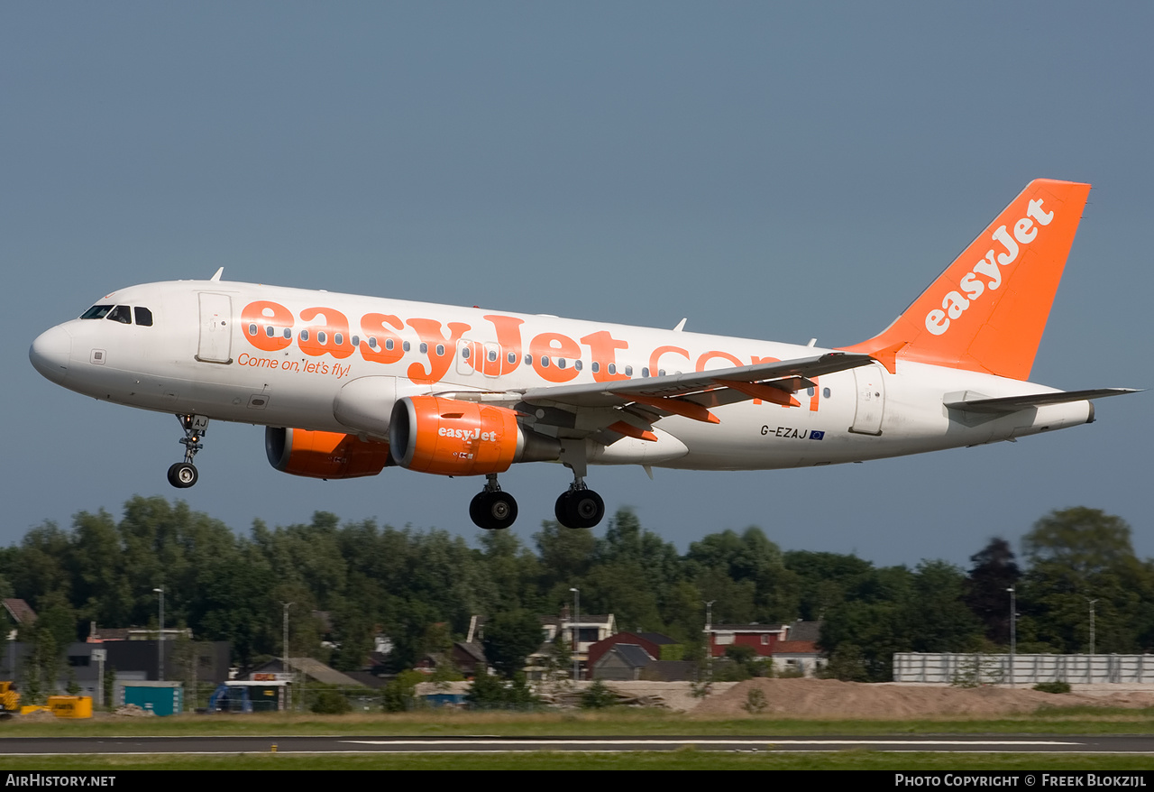 Aircraft Photo of G-EZAJ | Airbus A319-111 | EasyJet | AirHistory.net #520864