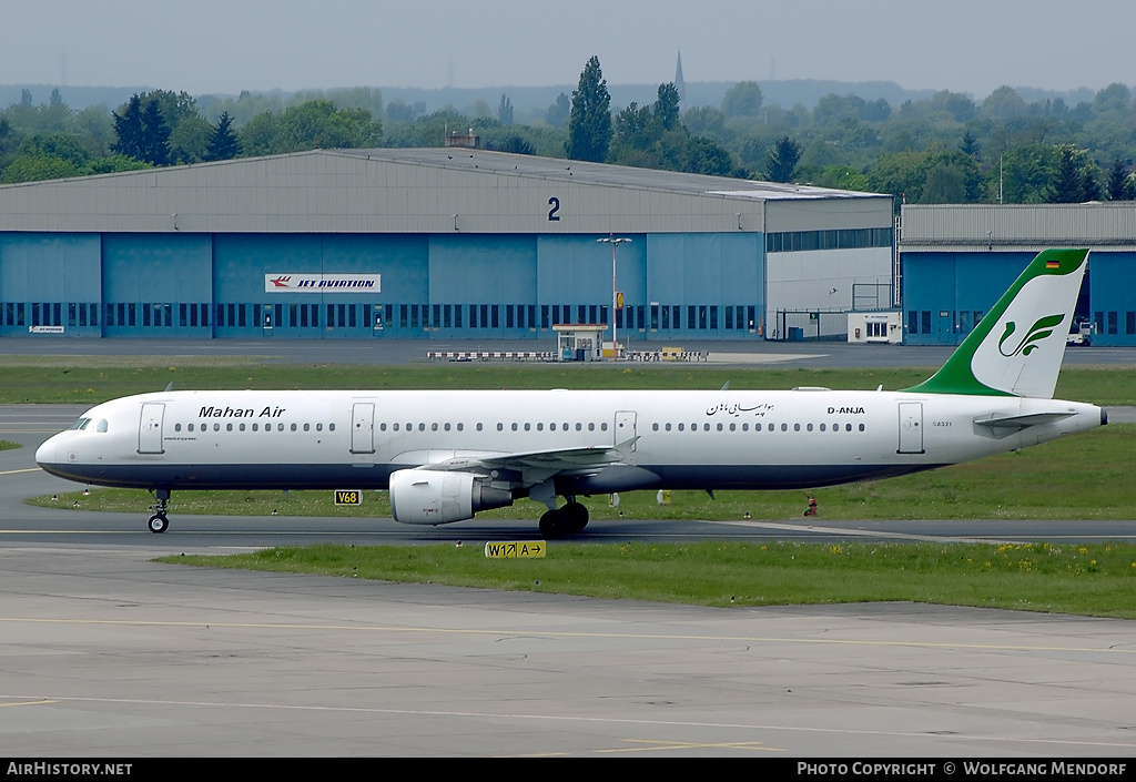Aircraft Photo of D-ANJA | Airbus A321-111 | Mahan Air | AirHistory.net #520902