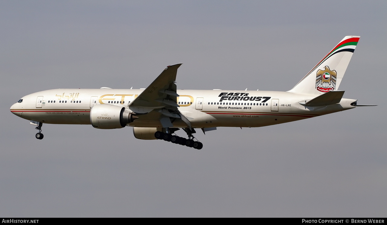 Aircraft Photo of A6-LRE | Boeing 777-237/LR | Etihad Airways | AirHistory.net #520917