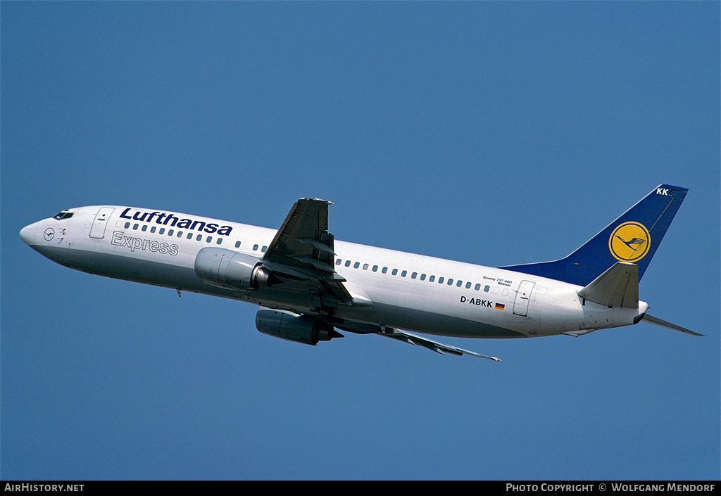 Aircraft Photo of D-ABKK | Boeing 737-430 | Lufthansa Express | AirHistory.net #520918