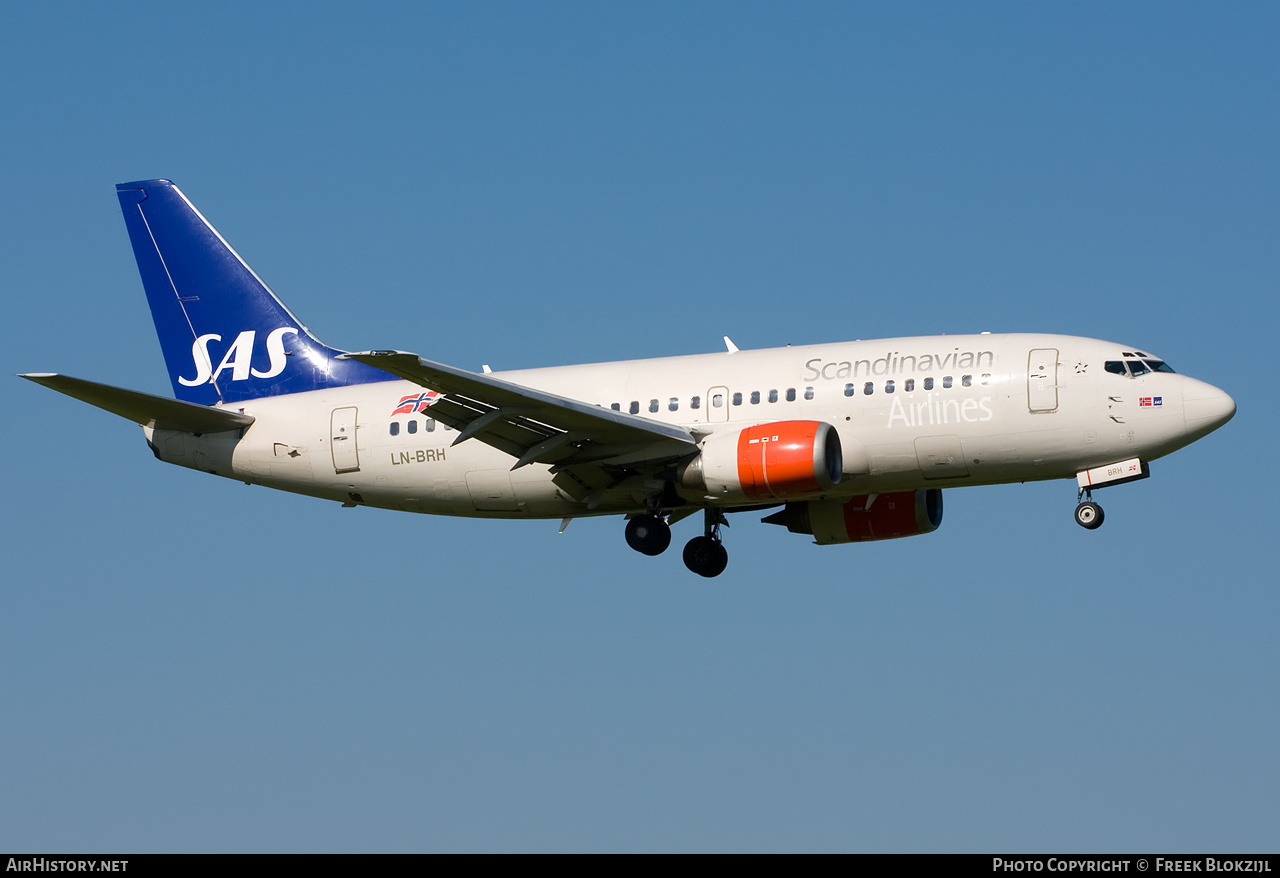 Aircraft Photo of LN-BRH | Boeing 737-505 | Scandinavian Airlines - SAS | AirHistory.net #520970