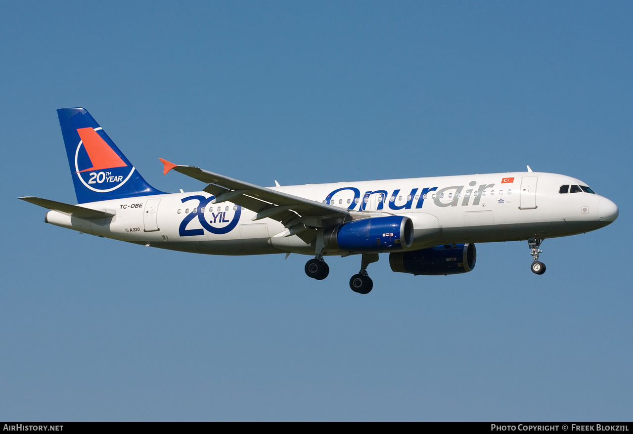 Aircraft Photo of TC-OBE | Airbus A320-231 | Onur Air | AirHistory.net #521006