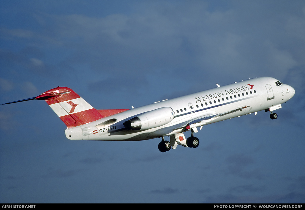 Aircraft Photo of OE-LFQ | Fokker 70 (F28-0070) | Austrian Airlines | AirHistory.net #521025