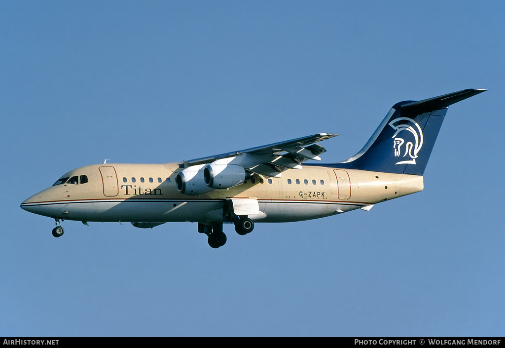 Aircraft Photo of G-ZAPK | British Aerospace BAe-146-200QC | Titan Airways | AirHistory.net #521032