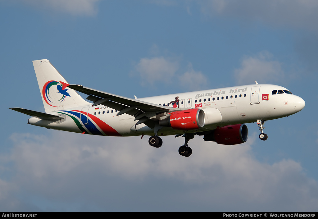 Aircraft Photo of D-ASTA | Airbus A319-112 | Gambia Bird | AirHistory.net #521033