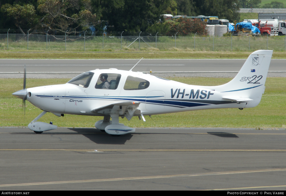 Aircraft Photo of VH-MSF | Cirrus SR-22 G1 | AirHistory.net #521057