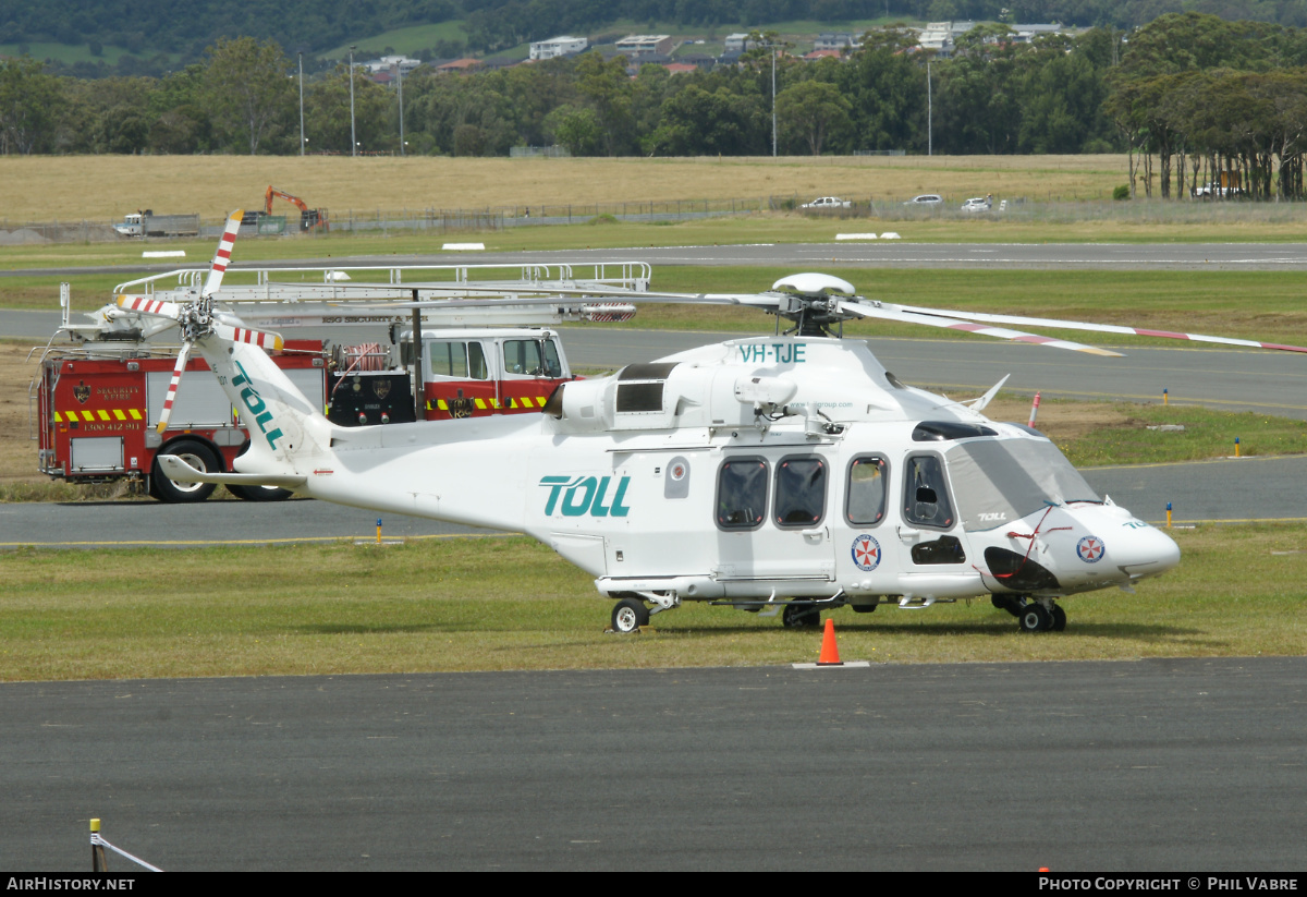 Aircraft Photo of VH-TJE | Leonardo AW-139 | Toll Helicopters | AirHistory.net #521067