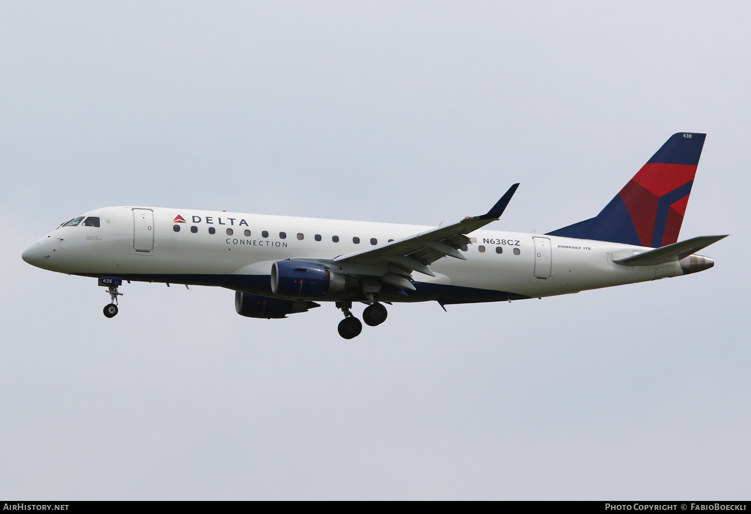 Aircraft Photo of N638CZ | Embraer 175LR (ERJ-170-200LR) | Delta Connection | AirHistory.net #521120