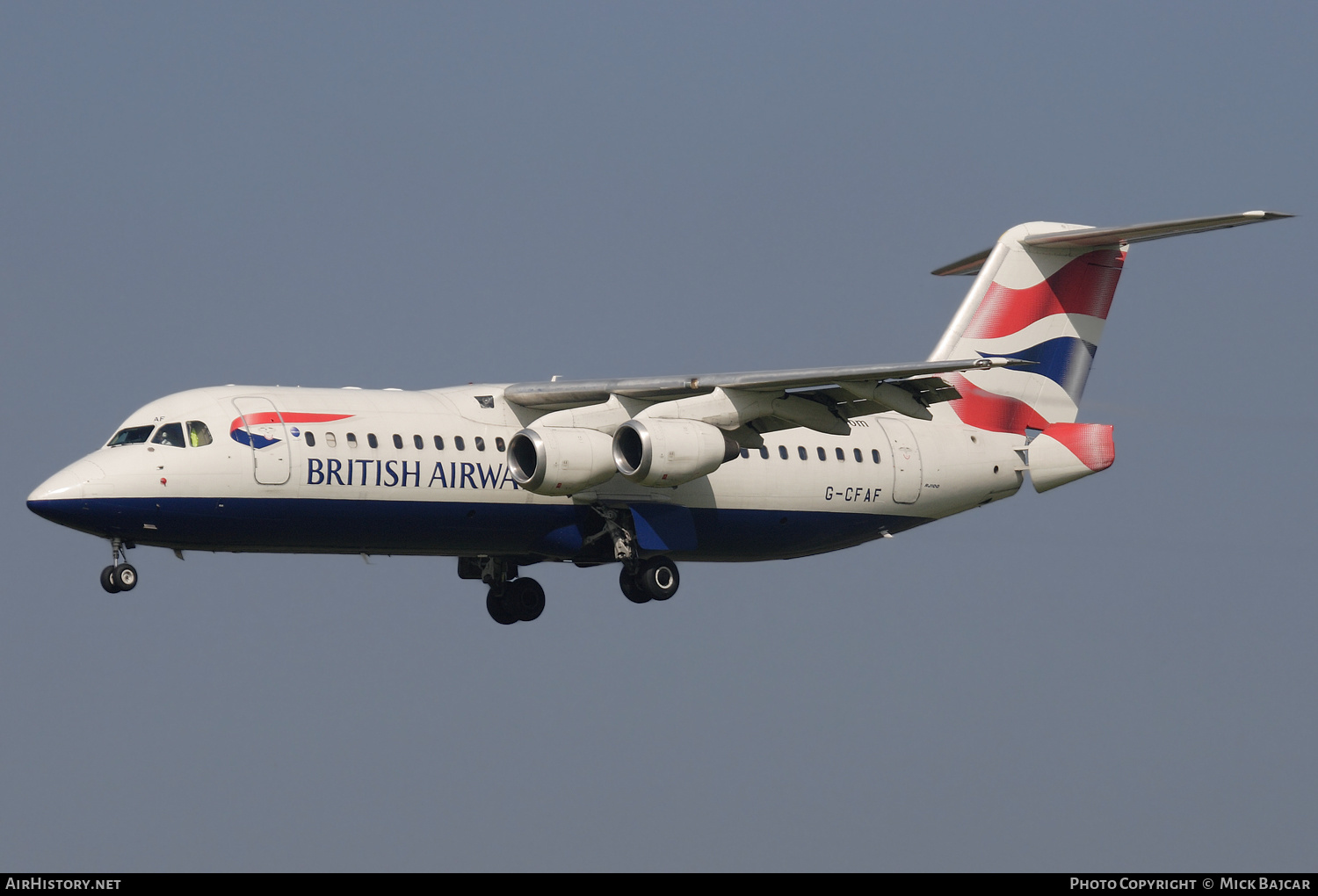 Aircraft Photo of G-CFAF | BAE Systems Avro 146-RJ100 | British Airways | AirHistory.net #521167