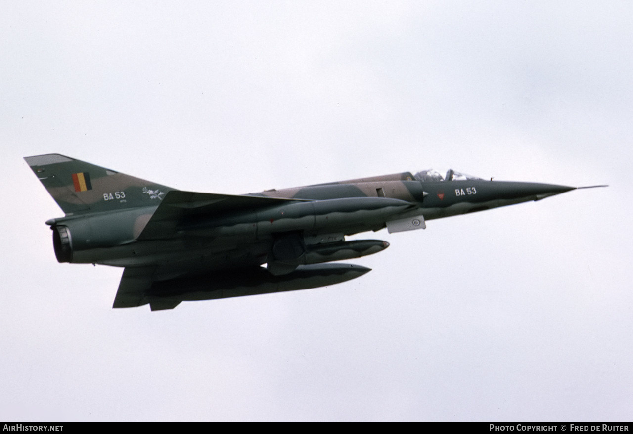 Aircraft Photo of BA53 | Dassault Mirage 5BA | Belgium - Air Force | AirHistory.net #521170