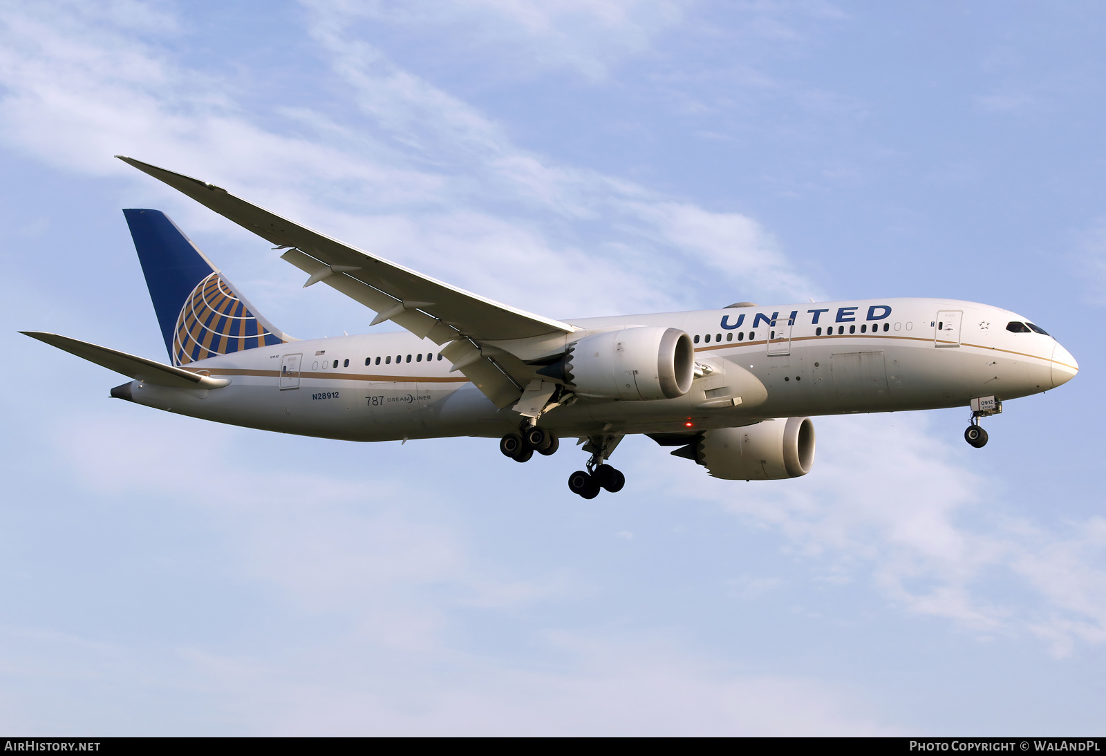 Aircraft Photo of N28912 | Boeing 787-8 Dreamliner | United Airlines | AirHistory.net #521259
