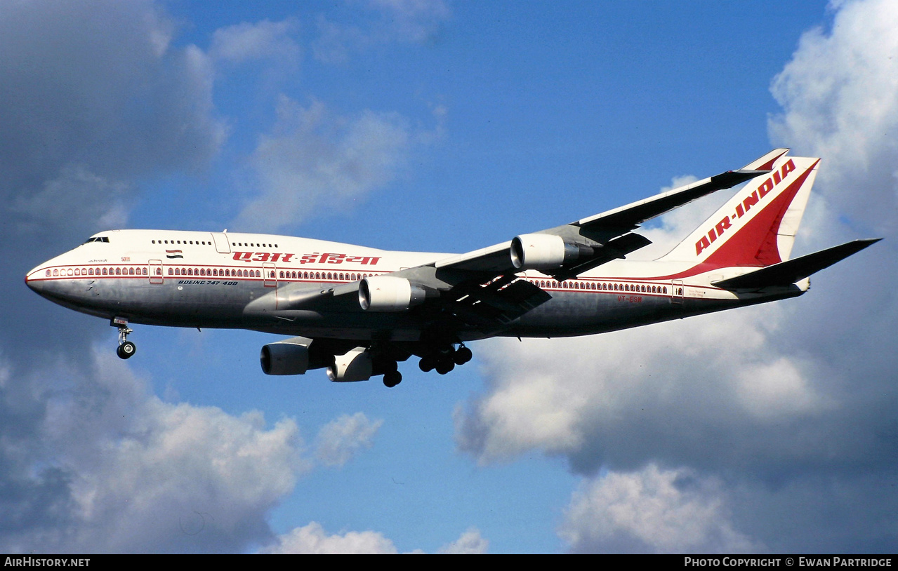Aircraft Photo of VT-ESM | Boeing 747-437 | Air India | AirHistory.net #521278