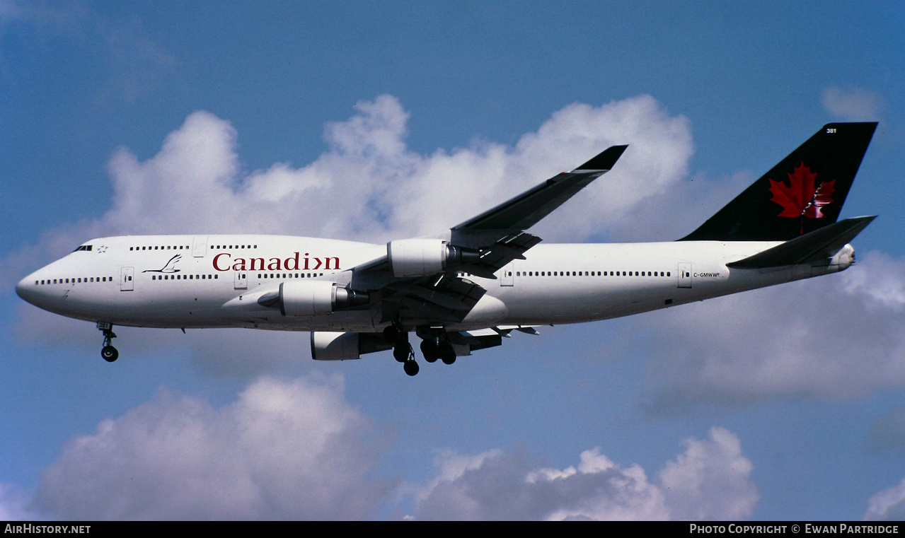 Aircraft Photo of C-GMWW | Boeing 747-475 | Canadian Airlines | AirHistory.net #521280