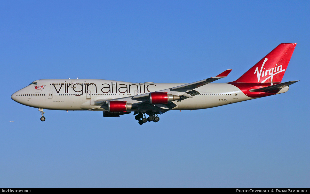Aircraft Photo of G-VBIG | Boeing 747-4Q8 | Virgin Atlantic Airways | AirHistory.net #521329