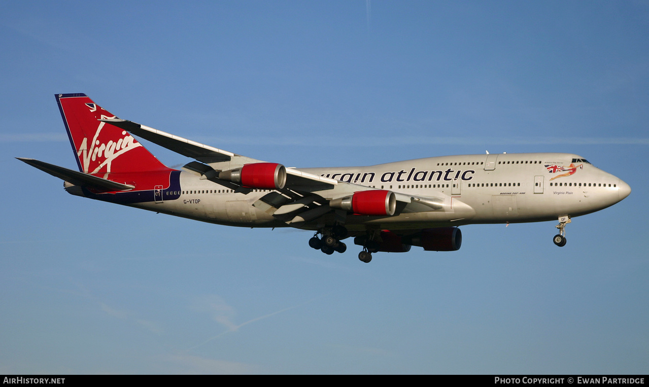 Aircraft Photo of G-VTOP | Boeing 747-4Q8 | Virgin Atlantic Airways | AirHistory.net #521331