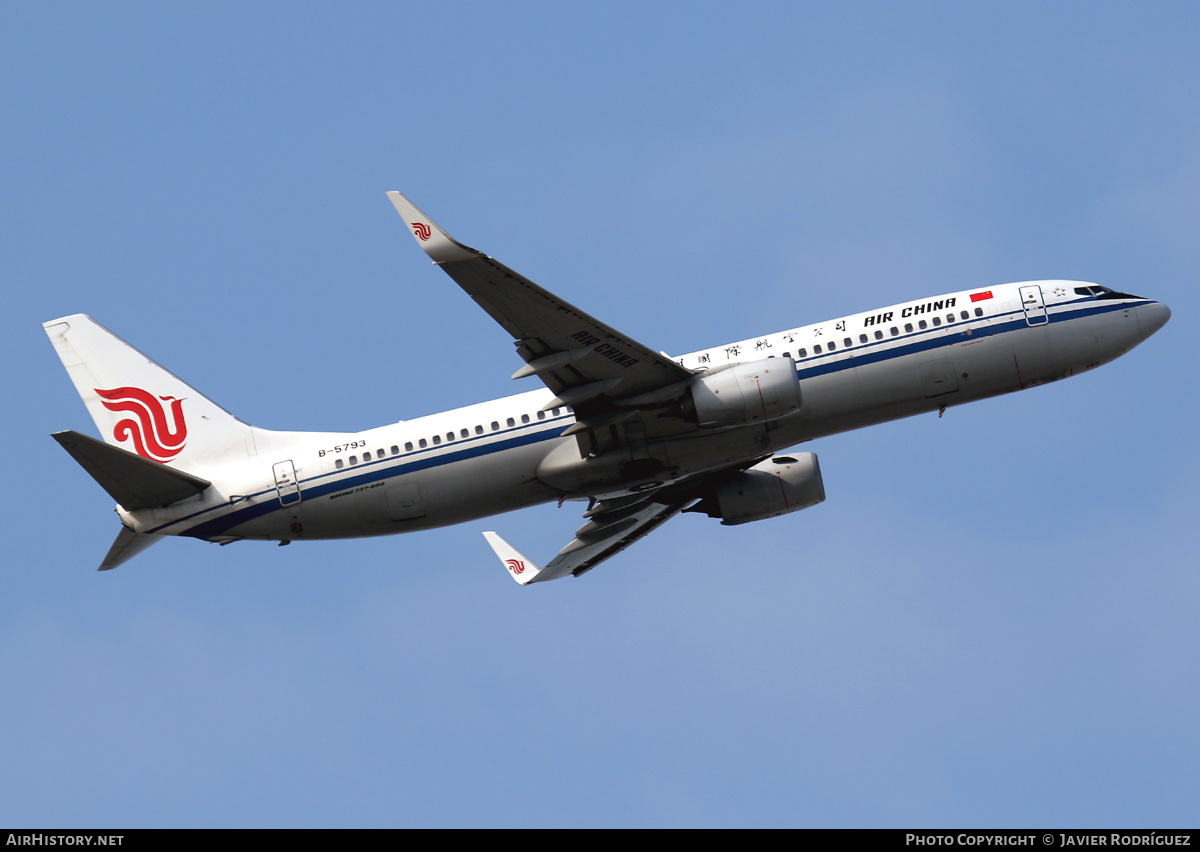 Aircraft Photo of B-5793 | Boeing 737-89L | Air China | AirHistory.net #521353