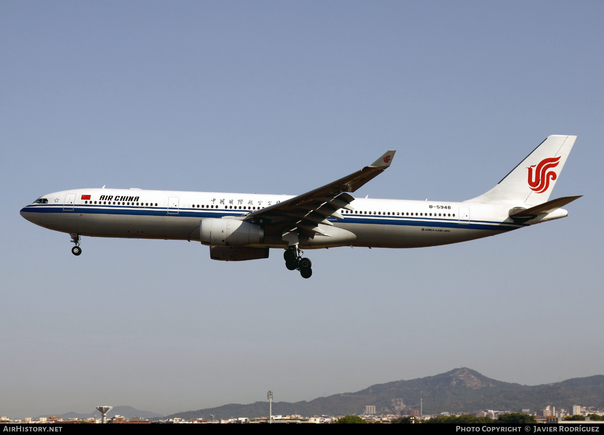 Aircraft Photo of B-5948 | Airbus A330-343E | Air China | AirHistory.net #521354