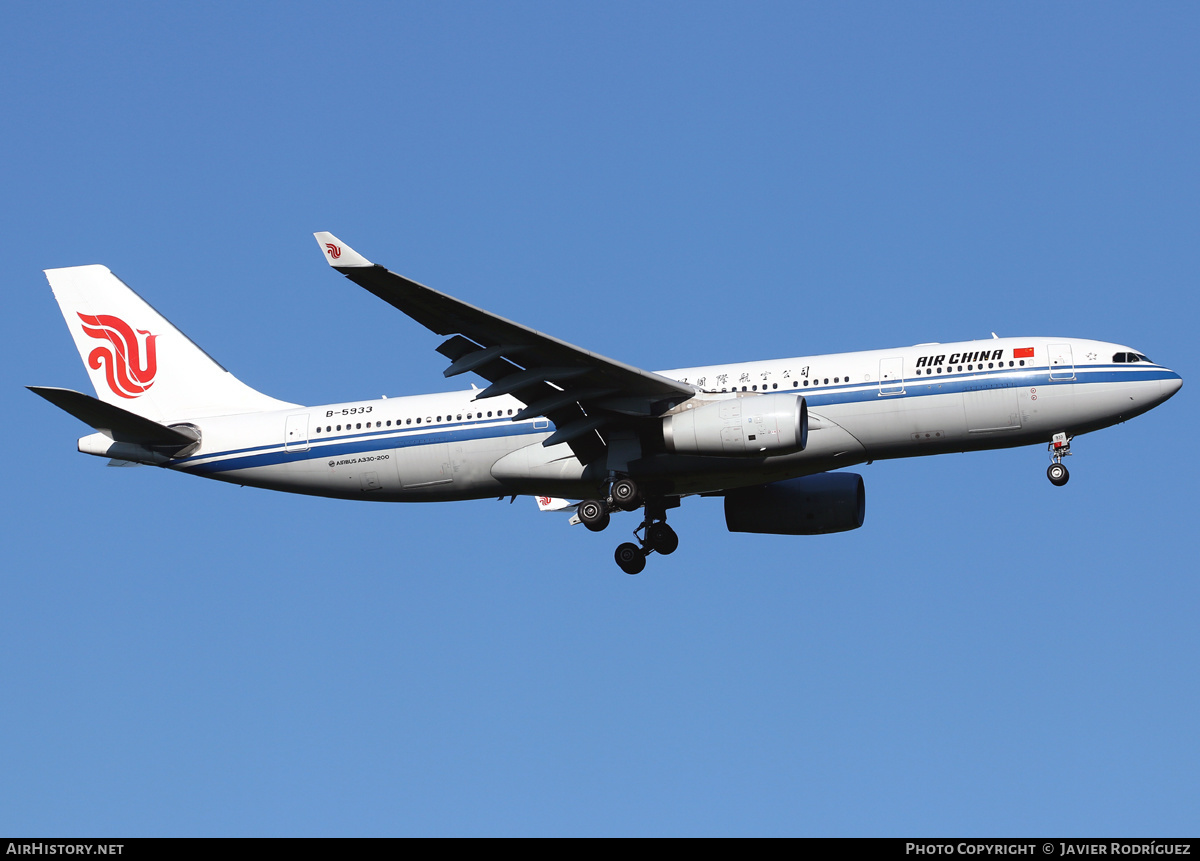 Aircraft Photo of B-5933 | Airbus A330-243 | Air China | AirHistory.net #521501
