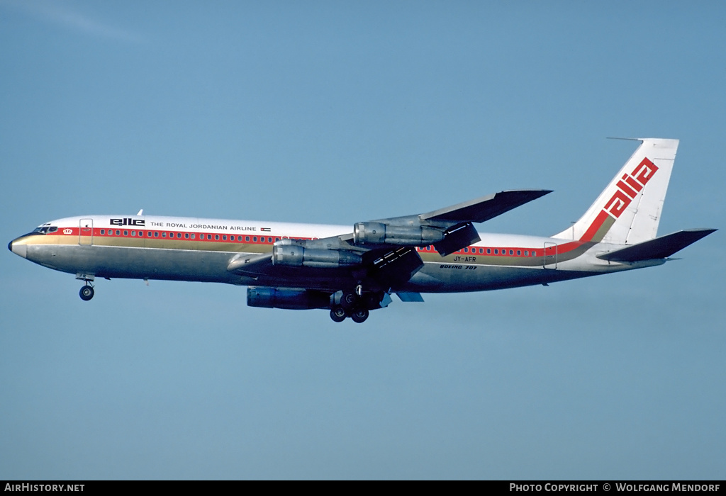 Aircraft Photo of JY-AFR | Boeing 707-344C | Alia - The Royal Jordanian Airline | AirHistory.net #521537