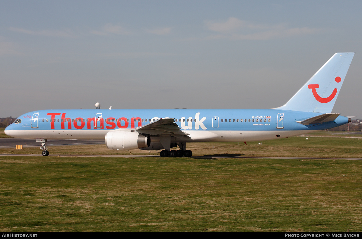 Aircraft Photo of G-BYAU | Boeing 757-204 | Thomsonfly | AirHistory.net #521562