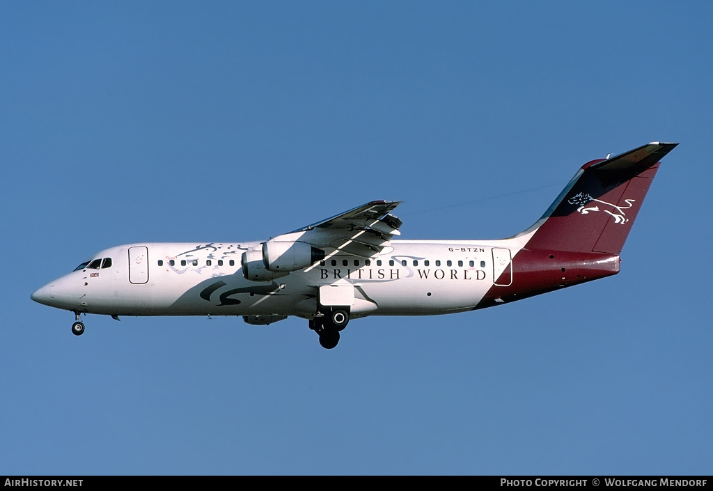 Aircraft Photo of G-BTZN | British Aerospace BAe-146-300 | British World Airlines | AirHistory.net #521570