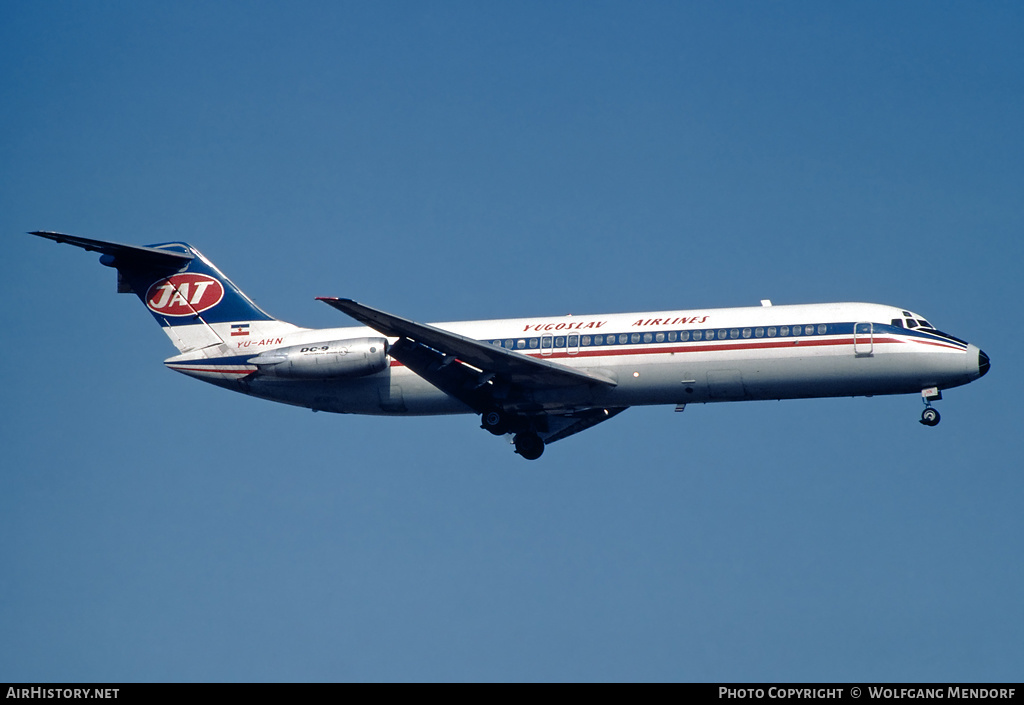 Aircraft Photo of YU-AHN | McDonnell Douglas DC-9-32 | JAT Yugoslav Airlines - Jugoslovenski Aerotransport | AirHistory.net #521646