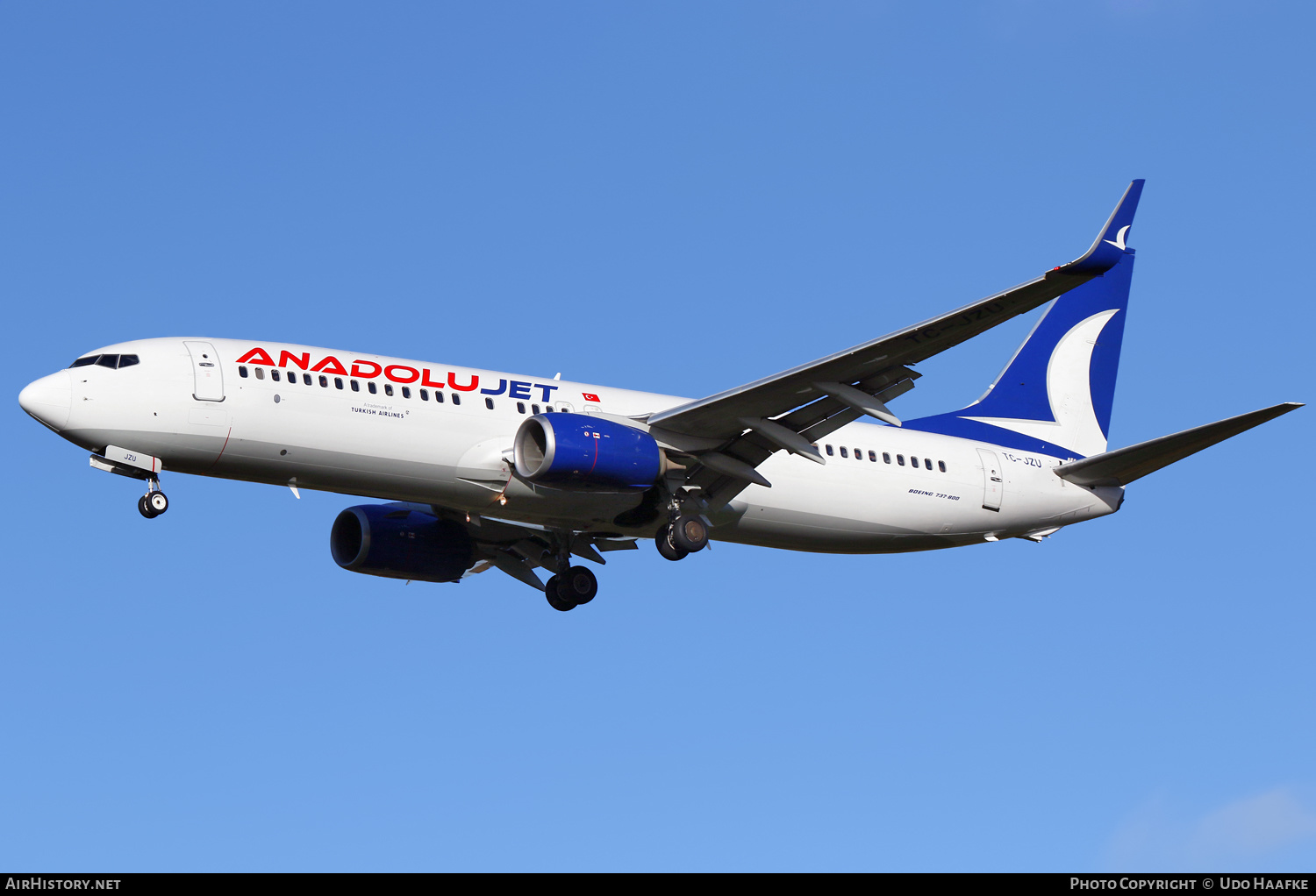Aircraft Photo of TC-JZU | Boeing 737-8AS | AnadoluJet | AirHistory.net #521720