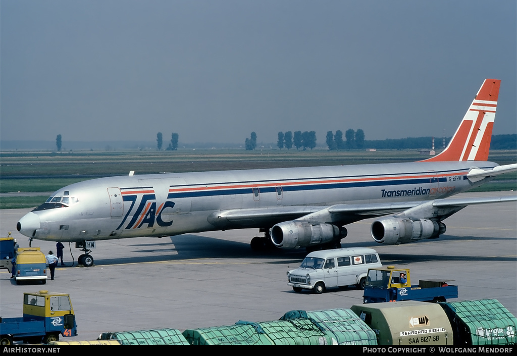 Aircraft Photo of G-BFHW | Douglas DC-8-54F | Transmeridian Air Cargo | AirHistory.net #521766