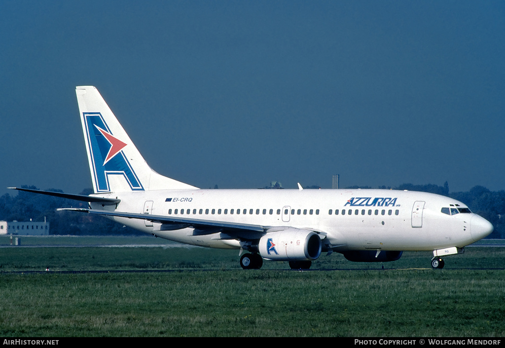 Aircraft Photo of EI-CRQ | Boeing 737-73S | Azzurra Air | AirHistory.net #521815