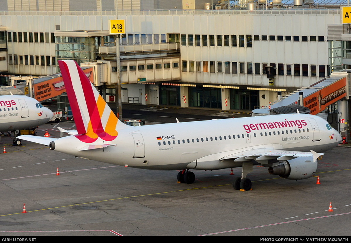 Aircraft Photo of D-AKNI | Airbus A319-112 | Germanwings | AirHistory.net #521863