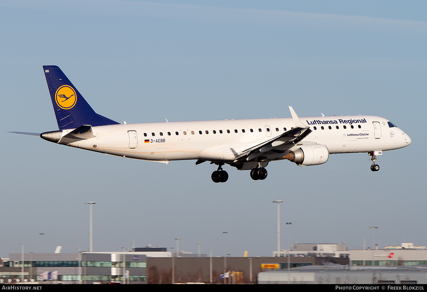 Aircraft Photo of D-AEBB | Embraer 195LR (ERJ-190-200LR) | Lufthansa Regional | AirHistory.net #521867
