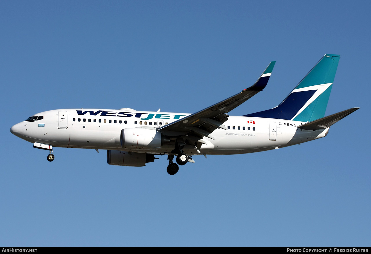 Aircraft Photo of C-FBWS | Boeing 737-7CT | WestJet | AirHistory.net #521917