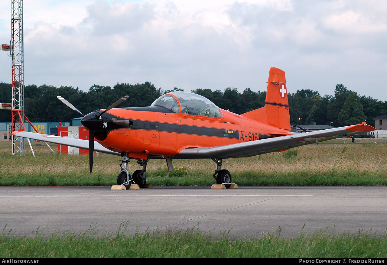 Aircraft Photo of A-916 | Pilatus NCPC-7 | Switzerland - Air Force | AirHistory.net #521935