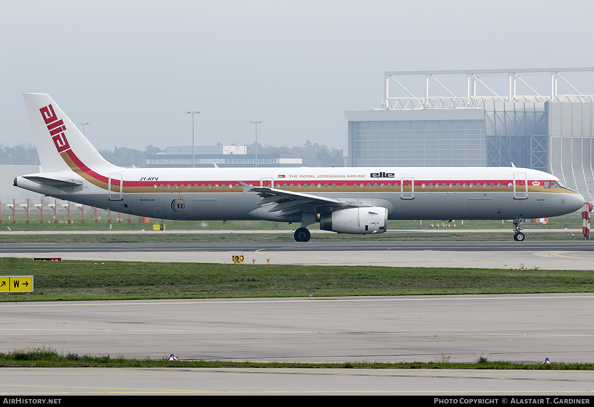 Aircraft Photo of JY-AYV | Airbus A321-231 | Royal Jordanian Airlines | Alia - The Royal Jordanian Airline | AirHistory.net #521955