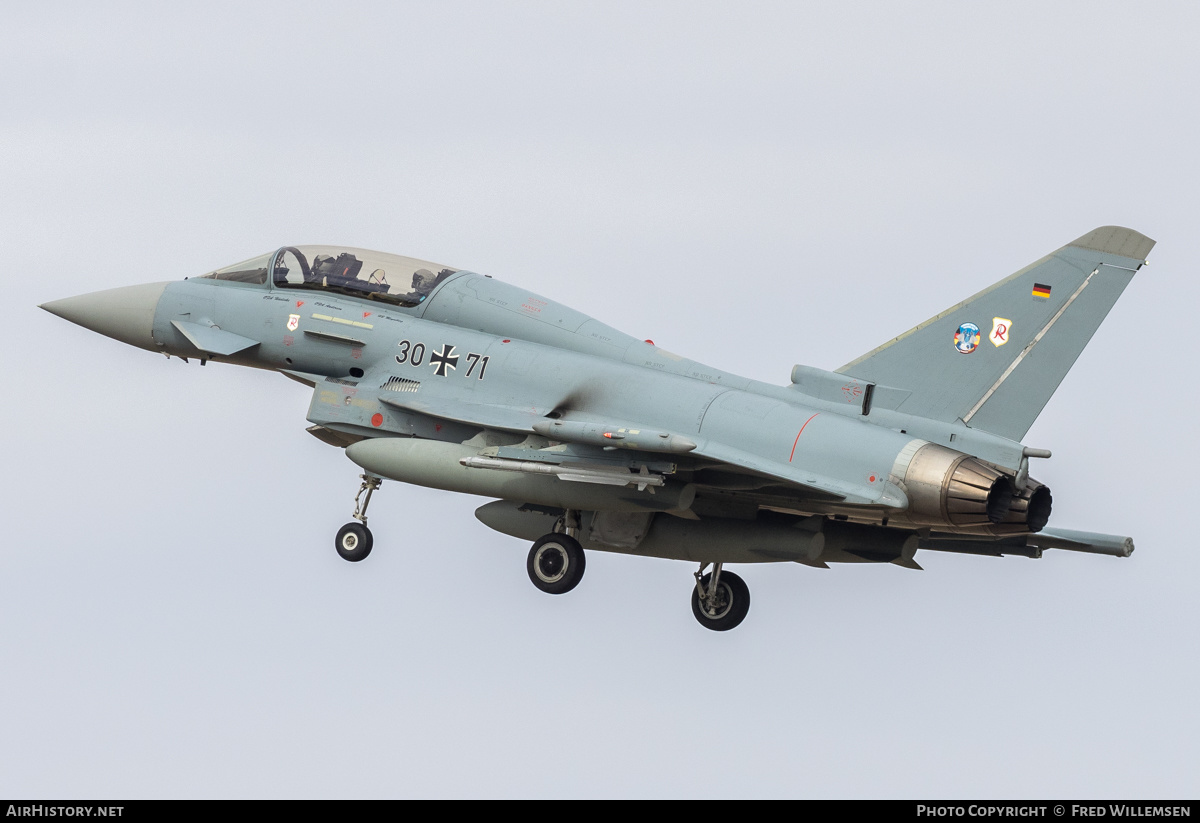 Aircraft Photo of 3071 | Eurofighter EF-2000 Typhoon T | Germany - Air Force | AirHistory.net #522333