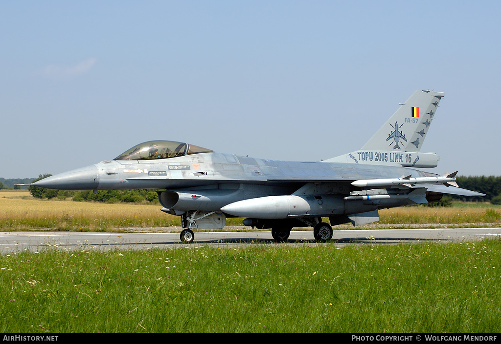 Aircraft Photo of FA-57 | General Dynamics F-16A Fighting Falcon | Belgium - Air Force | AirHistory.net #522361