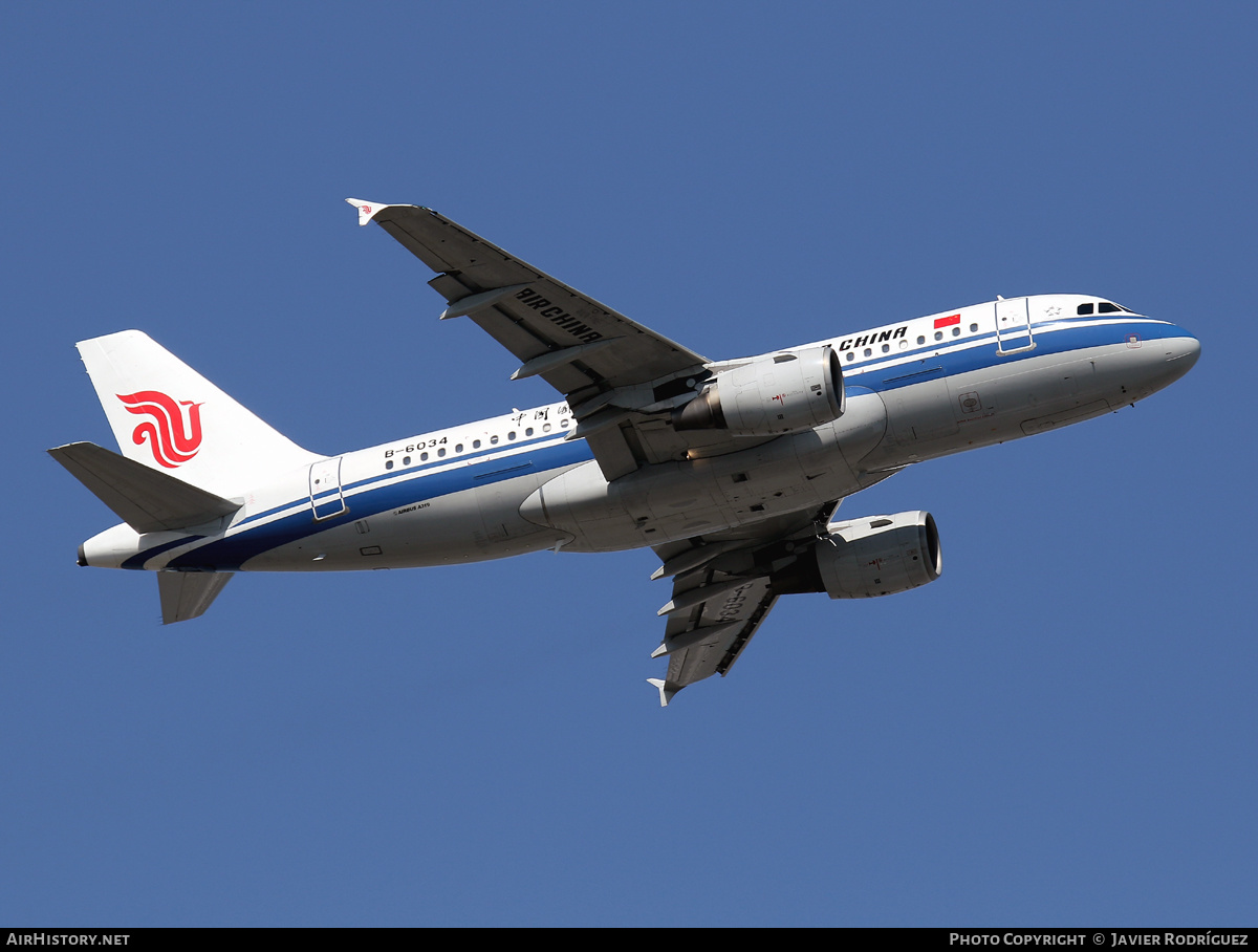 Aircraft Photo of B-6034 | Airbus A319-115 | Air China | AirHistory.net #522381