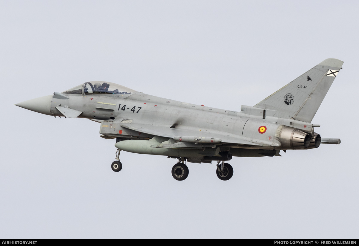 Aircraft Photo of C16-47 | Eurofighter EF-2000 Typhoon | Spain - Air Force | AirHistory.net #522418