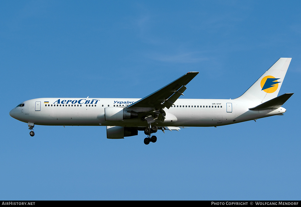 Aircraft Photo of UR-VVF | Boeing 767-383/ER | AeroSvit Ukrainian Airlines | AirHistory.net #522515